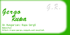 gergo rupa business card